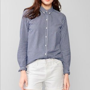 GAP Oxford Button-up in Navy Gingham